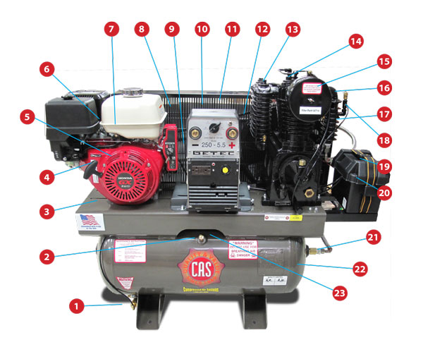 10-14 HP Compressor/Generator/Welder Parts