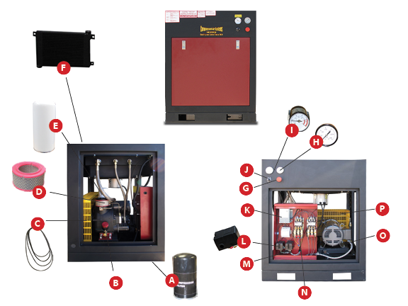 5-15hp Enclosed Rotary Screw NK30-31-EVO